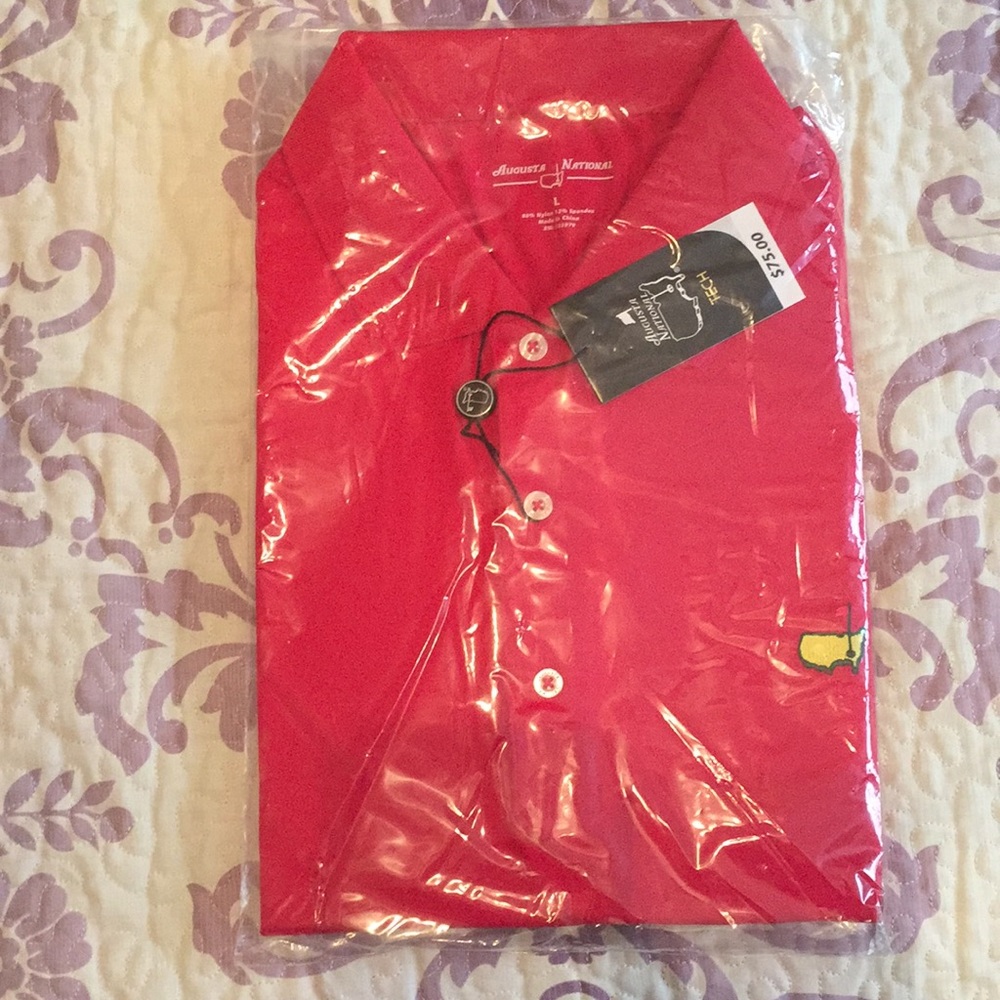 Augusta National men’slarge short sleeve tech polo